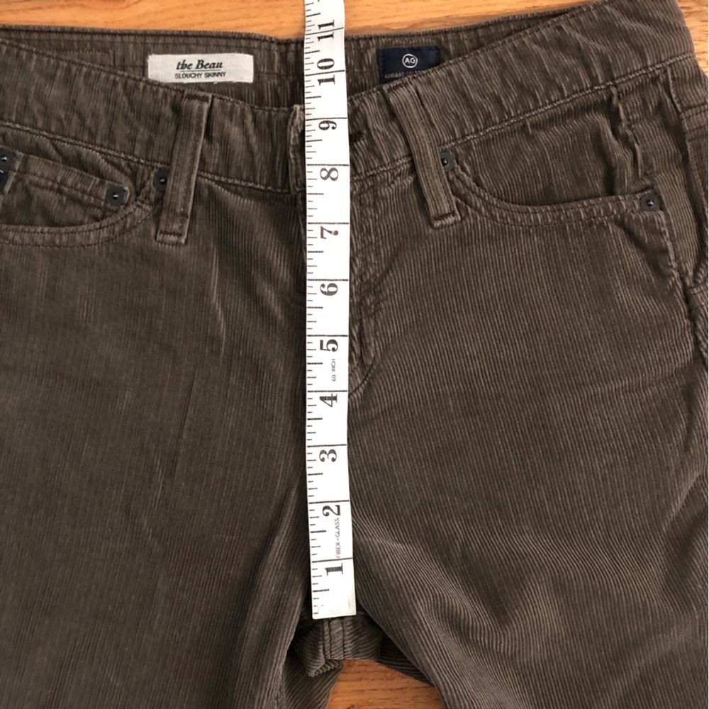 Unworn AG The Beau Slouchy Skinny straight cords pants corduroy brown 25 - Picture 6 of 14